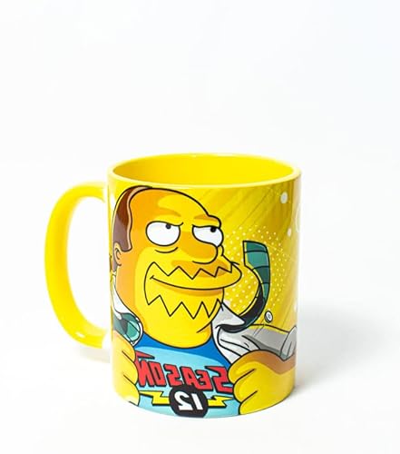 TusPersonalizables.com - Keramik-Tasse - Simpsons - Jeff Albertson - 16 Unzen - Klassiker - Weiß - Wiederverwendbar - Mikrowellengeeignet - Zuhause