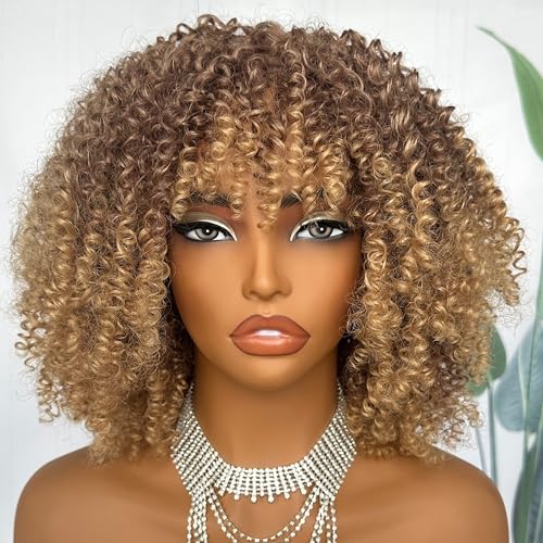 SOKU Short Kinky Curly Hair Wig for Black Women Short