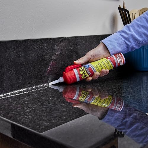 Flex Caulk, Waterproof & Weatherproof Hybrid Polymer Sealant, Strong, Paintable, Indoor, Outdoor, Bath, Shower, Sink, Window, Baseboards, Door, RV, Roof, Wood, Auto & Marine, White, 9 oz, 1-Pack — view 7
