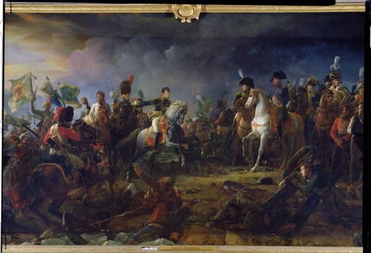 Art mural the Battle of Austerlitz impression vintage tableau chambre 60x90cm
