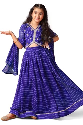 Image of Fashion Dream Girl Georgette Readymade Lehenga Choli With Dupatta