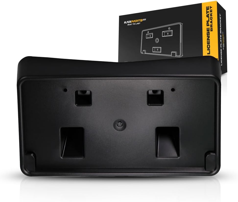 for Dodge Challenger License Plate Bracket 2015 16 17 18 19 20 21 2022 | Front | Textured Black | CH1068146 | 68175091AA