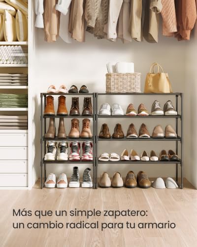 Miniatura 9 de Songmics Zapatero De 4 Niveles, Zapatero De Metal, Organizador De Zapatos, Para 4-8 Pares De Zapatos, Apilable, Pasillo, 30 X 42,5 X 71,5 Cm, Negro Lsa004b01