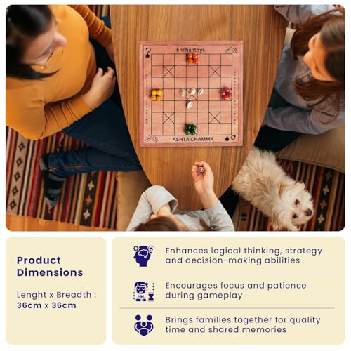 Image of Ashta Chamma Raw Silk Fabric Board Game | Chowka Bara,Katta Mane,Taayam,Kaangi Chaala,Kaana Dua,Traditional Indian Ludo | Travel-Friendly Strategy Game | Family & Kids Game