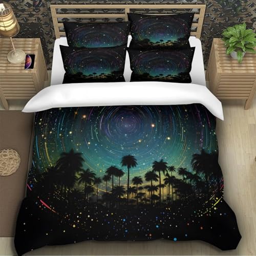 Housse de couette 3D hypoallergénique pour lit double ado avec zip