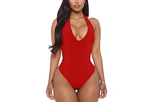 Women's Sexy Red Bodysuit: Sultry Nights, Captivating Days