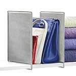 LYNK PROFESSIONAL® HOME™ Shelf Dividers - Linen Closet Organizers and Storage - Linen Storage - Closet Organization - Towel Organizer for Closet (Set of 2) - Platinum - Image 2