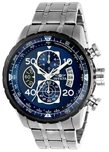 Invicta Men's 22970 Aviator Analog Display Quartz Silver Watch