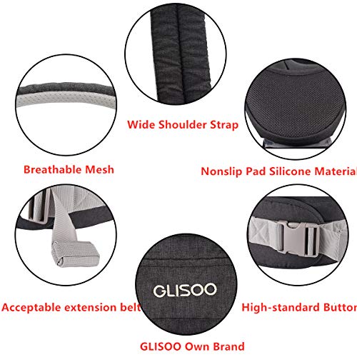 GLISOO Ergonomic 360° Best Baby Soft Carrier, Comfortable Adjustable Positions,Breastfeeding Fits All Newborn Toddler,HipSeat Infant and Backpack,All Seasons,Perfect for Hiking Shopping (Dark Gray)