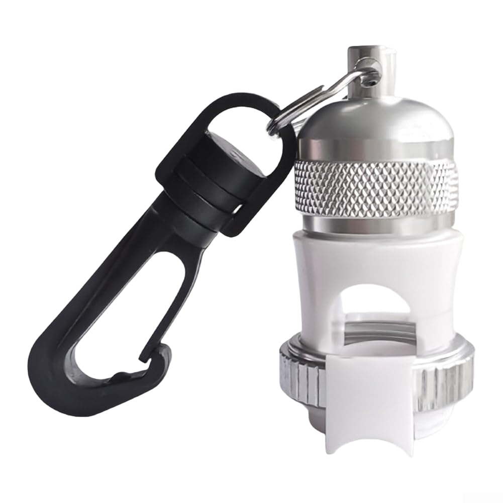 Honseadek Magnetic Scuba Regulator Holder for Octopus Hose, Quick Release Buckle Clip with Strong Snap, Resistant Aluminum Alloy Accessory Gear(Silver-gray)