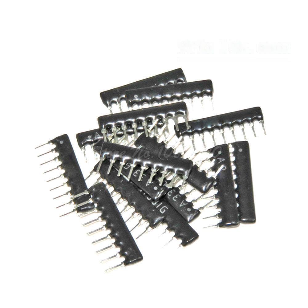 Generic 20pcs A103J 9pin 10K ohm DIP Exclusion 9 PINS Network Resistor Array