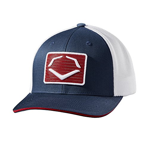 EvoShield Rank Flexfit Hat - Navy/Red, Large/X-Large