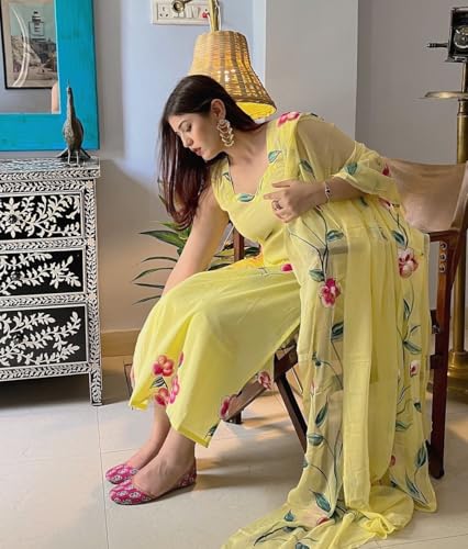 Image of GoSriKi Women's Viscose Straight Kurta Set | Lightweight Ethnic Wear for Daily & Festive Use, Kurti Set for Woman | Elegant Suit Set for Women Cotton | Women Kurta Sets with Dupatta Cotton
