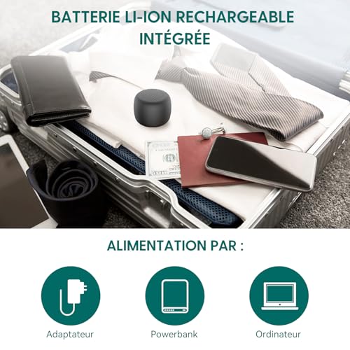 Image of Babelio White Noise Sound Machine for Adults Kids Baby, Mini, 15 Non-looping Sounds, Timer, Memory Function, Easy to Pocket and Travel Black