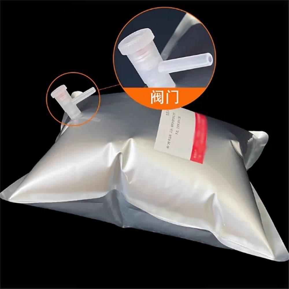 Cristalería de Laboratorio Bolsa de muestreo de aluminio de 5 piezas, bolsa de recolección, bolsa de recolección, válvula simple y doble(0.1L double valve)