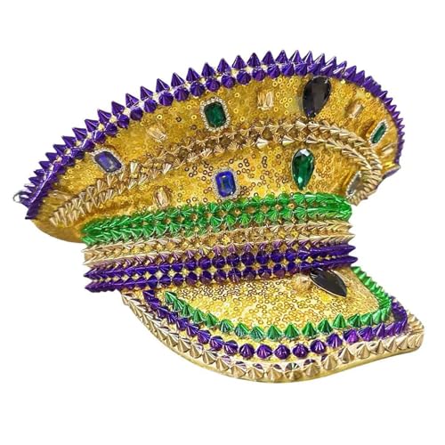 Chapeau de capitaine de mariée à strass idée cadeau originale pour future mariée