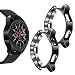 Goton Compatible Samsung Galaxy Watch 46mm Case 2018 (for SM-R805 and SM-R800 and Gear S3 Frontier SM-R760), (2 Packs) Soft TPU Smart Shockproof Case Cover Bumper Protector (Black and Black, 46mm)