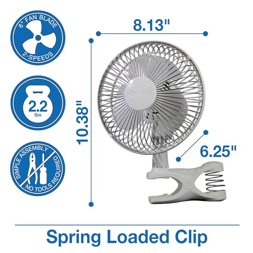 Image of Air King 9145 6-Inch 2-Speed Clip-On Fan