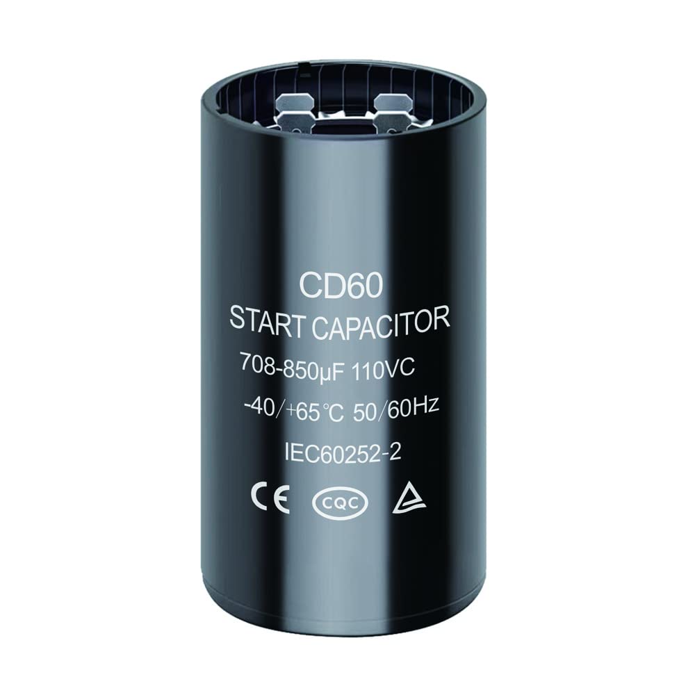 708-850 uf/MFD 110-125 VAC Round Start Capacitor ±20% 50/60 Hz CD60 Round Motor Well Pump Start Capacitor (708-850 uf/MFD)