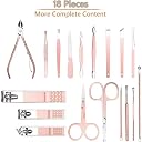 iYOGIzz Professional Manicure Set Nail Care Kit with Stainless Steel Tools | Portable Travel Case Grooming Kit for Men Women Clippers Cuticle Trimmer Pedicure Set Durable Home Salon Use (18 in 1 Manicure Kit) gallery image