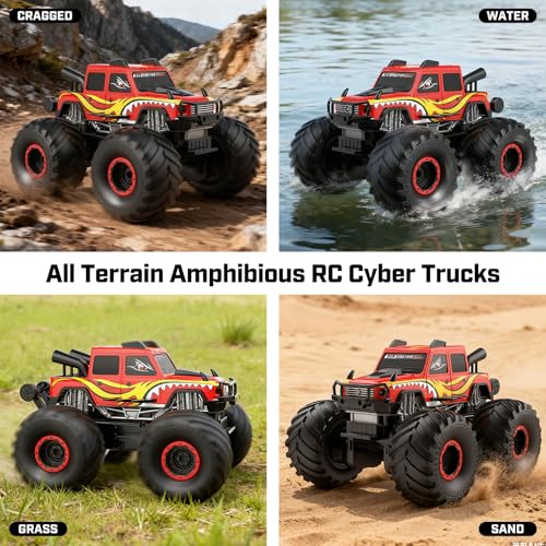 image for WayEee Remote Control Car Toys for Kids 6+, RC Car Waterproof Monster 