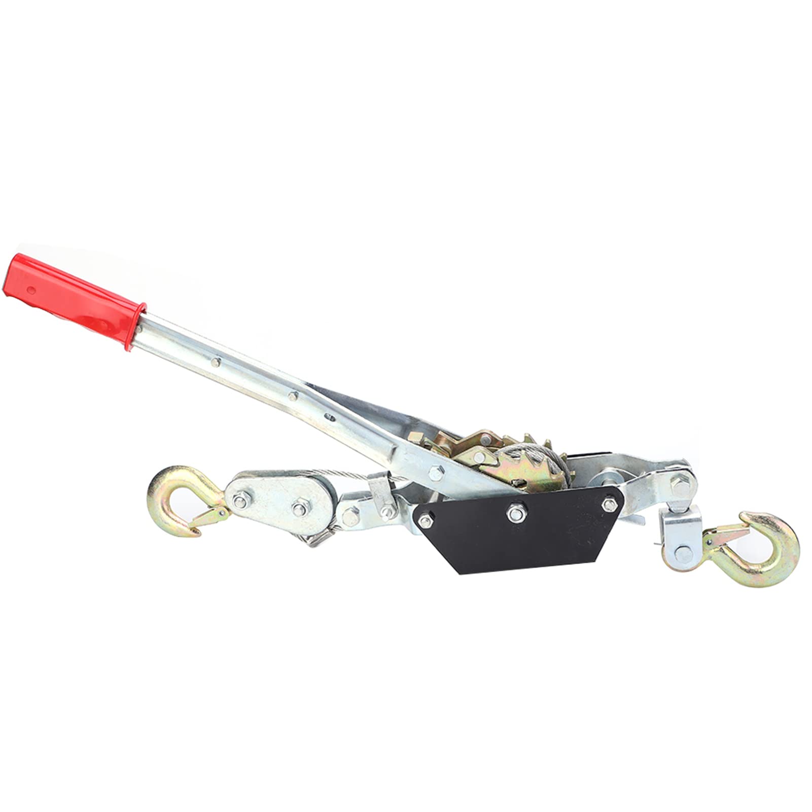 Extractor de Cable de Alimentación, Engranajes Dobles, Servicio Pesado, 2 Toneladas, con 2 Ganchos, Elevación Automotriz