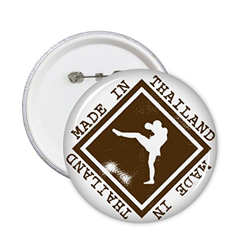 Badge boxe thaïlandaise en lot de 5 broches rondes de taille S pour vêtements