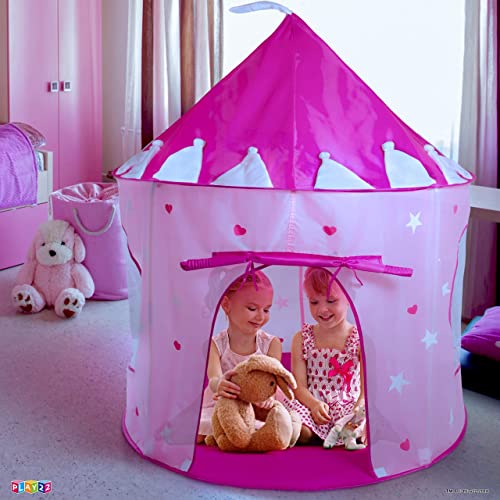 image for Play22 Play Tent Princess Castle Pink - Features Glow in The Dark Star