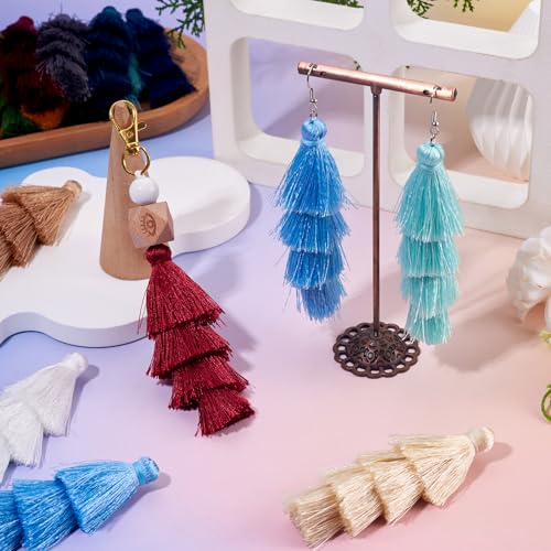 Mini borlas de 4 capas para personalizar tus bolsos y marcapáginas 7