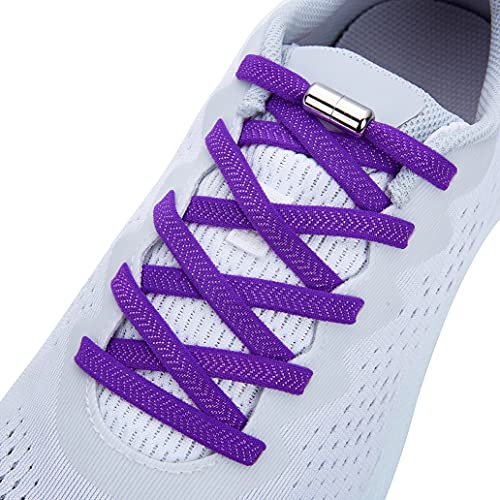 Elastic Shoelaces, No Tie Shoe Laces,Tieless Shoelaces For Kids And Adults Purple #TOP14