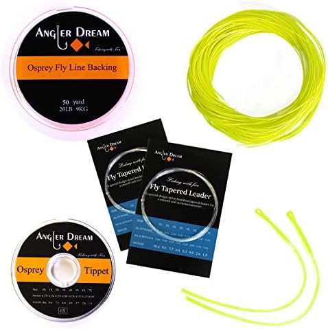 Yellow Floating 2F WF Fly Fishing Line Kit 2WT Fly Fishing Line Leader Braided Backing Fish Line