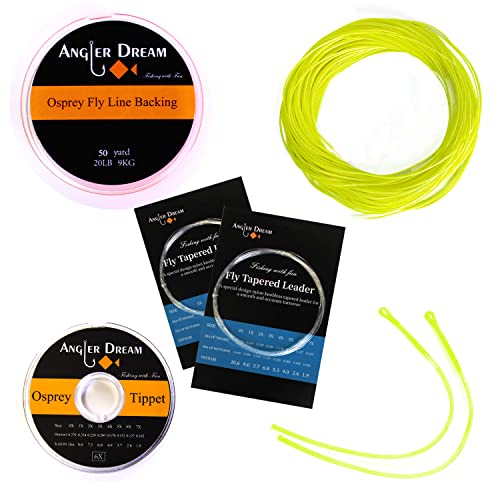Yellow Floating 2F Wf Fly Fishing Line Kit 2Wt Fly Fishing Line Leader Braided Backing Fish Line #TOP16