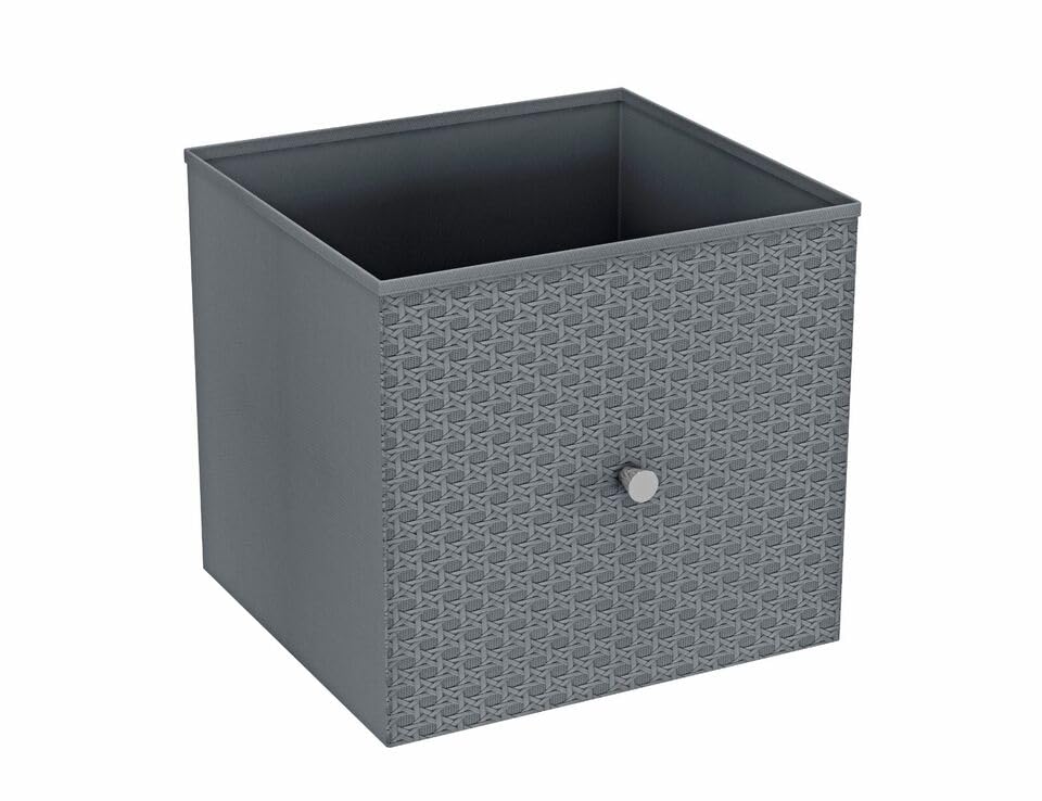 URBNLIVING Set of 1/4/6 Foldable 27cm Woven Fabric Storage Cube Box Drawer Insert Basket with Handle - Multi Colourful Collapsible Toy Arts & Crafts Bins, Durable and Lightweight for Home Office