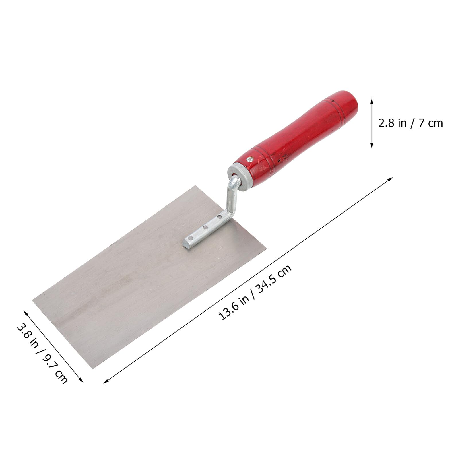 Lot de 3 Truelles de Finition en Acier Inoxydable Manche en Bois, Couteaux à Enduire Pratiques et Efficaces pour Ciment et Béton, Outils pour Maçonnerie