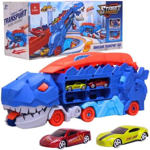 Caminhão Pista Dinossauro 2em1 Devorador de Carrinhos - Castela