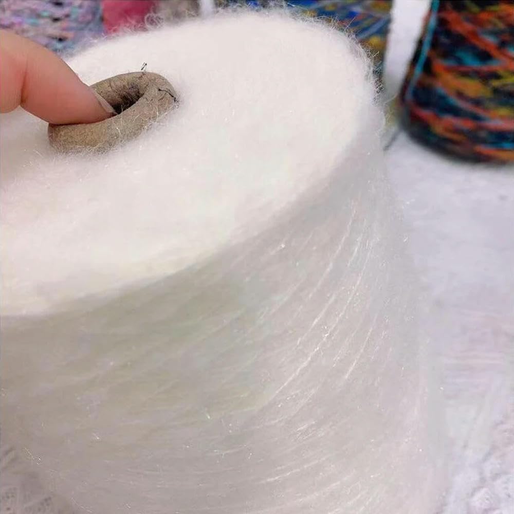Filato Misto Mohair da 500 g - Filato di Lana Morbido e Scintillante per Lavorare a Maglia Maglioni, Scialli e Tessere Sciarpe