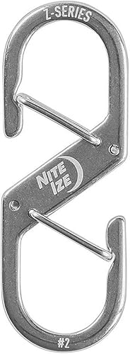 Vista 2 de Nite IZE Mosquetón doble de la serie Z, clip de acero inoxidable con doble puerta