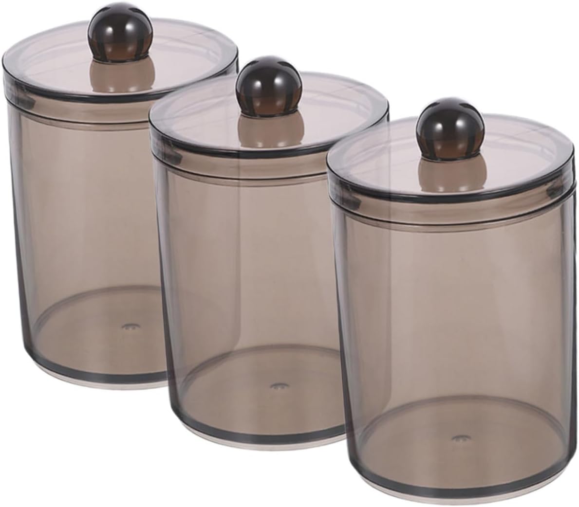 9pcs Cotton Swab Holders with Lid Compact Bathroom Organizer for Cotton Pads Toothpicks and Items Transparent Storage Containers for Home Use