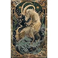 Twelve Constellations Capricorn Zodiac Metal Tin Sign,Celestial Star Sign Home Decor,Retro Astrology Wall Art for Living Room,Bar,ManCave,Vintage Horoscope Plaque for Astrology Lovers 12x8inch