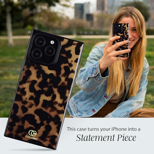 Image of COCOMII Rectangle for iPhone 14 Pro Max Case, Chestnut Tortoiseshell