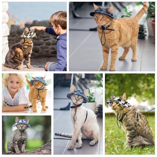 Sombrero de esfinge con agujero para las orejas: mini sombreros de gato 8
