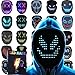 JDBMAOYE Led Mask, Lighted Up Mask with Gesture Sensing,Led Mask Costume for Halloween Costume,Masquerade,Cosplay Party