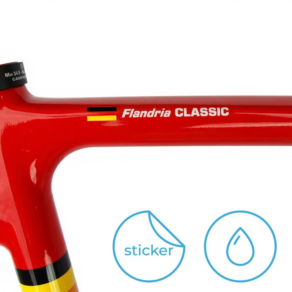 4 Stück Personalisierter Fahrradrahmen Aufkleber mit Flagge – Individueller Name Vinyl Sticker – Wasserdicht für Rennrad und MTB(Transparent) Auto & Motorrad