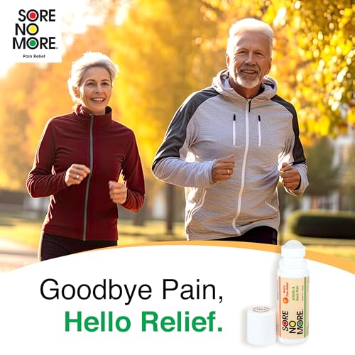 Image of Sore No More Warm Arthritis Pain Relief Roll On - Targeted Reliever for Back, Neck, Hands & Feet - Soothing & Fast-Acting Formula for Aches and Pains - Non-Greasy with Orange Aroma - 3 oz