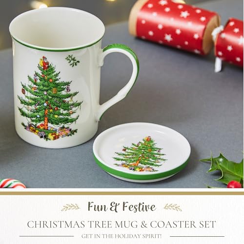 Set de 2 Mugs y Posavasos Christmas Tree Spode 12 Oz miniatura 3