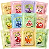 12 Pack Fruit Face Mask for Kids, Stocking Stuffers, Skin Care for Kids, Moisturizing Face Masks Skin Care, Facial Mask Bulk, Kid Party Favors, Christmas Gifts, Slumber Party Supplies for Girls
