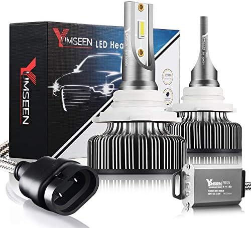 YUMSEEN Newest 9005/HB3 LED Headlight Bulbs, S53 Series Ultra Bright CSP Chips Light Bulb All-in-One Conversion Kit, 12V/24V 7,600LM 72W 6,500K Cool White - 2 Yr Warranty