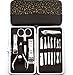 JINLI Steel Nail Clipper Set Personal Manicure & Pedicure Set, Travel & Grooming Kit, B