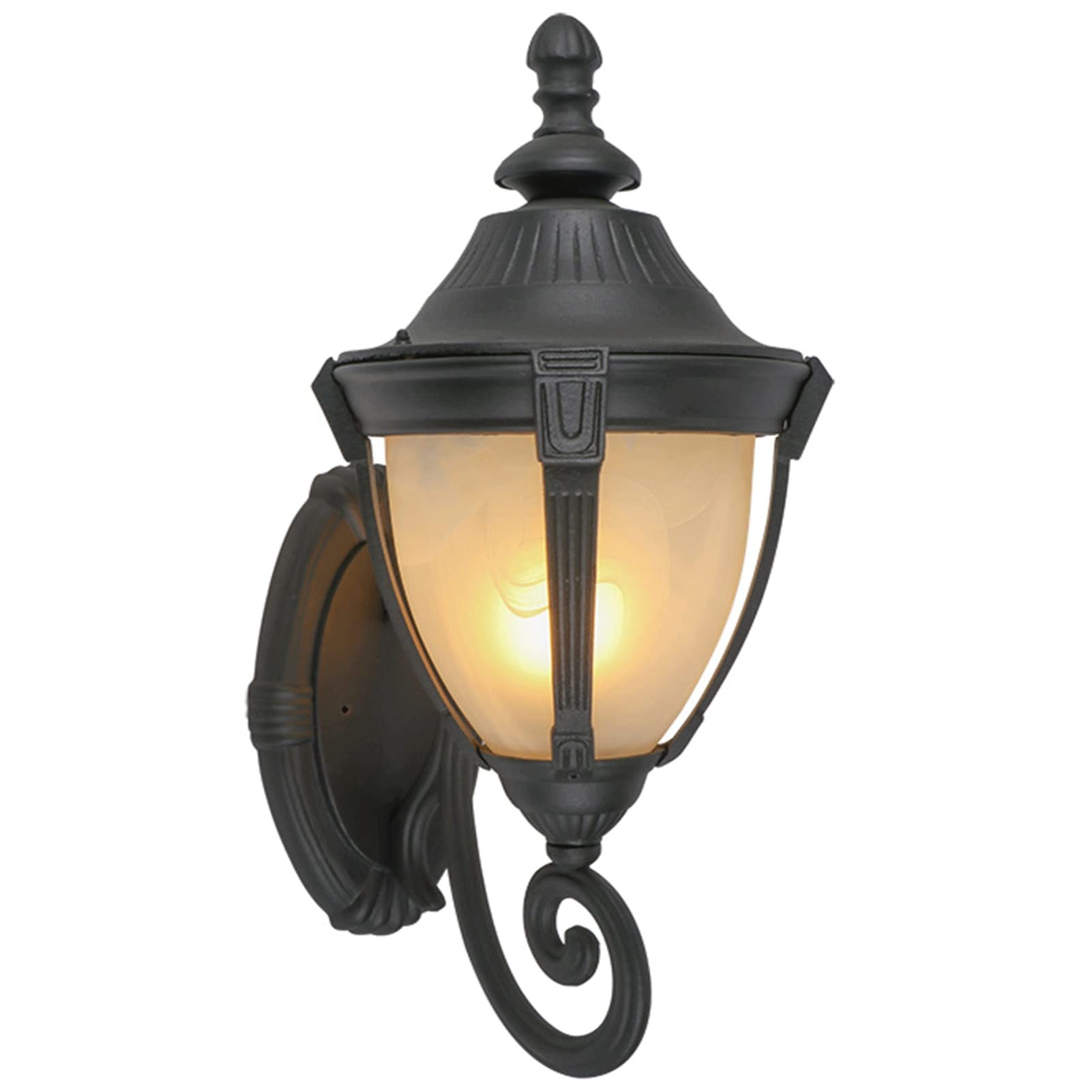 Applique murale extérieure étanche lanterne E27 verre transparent pour porte et garage