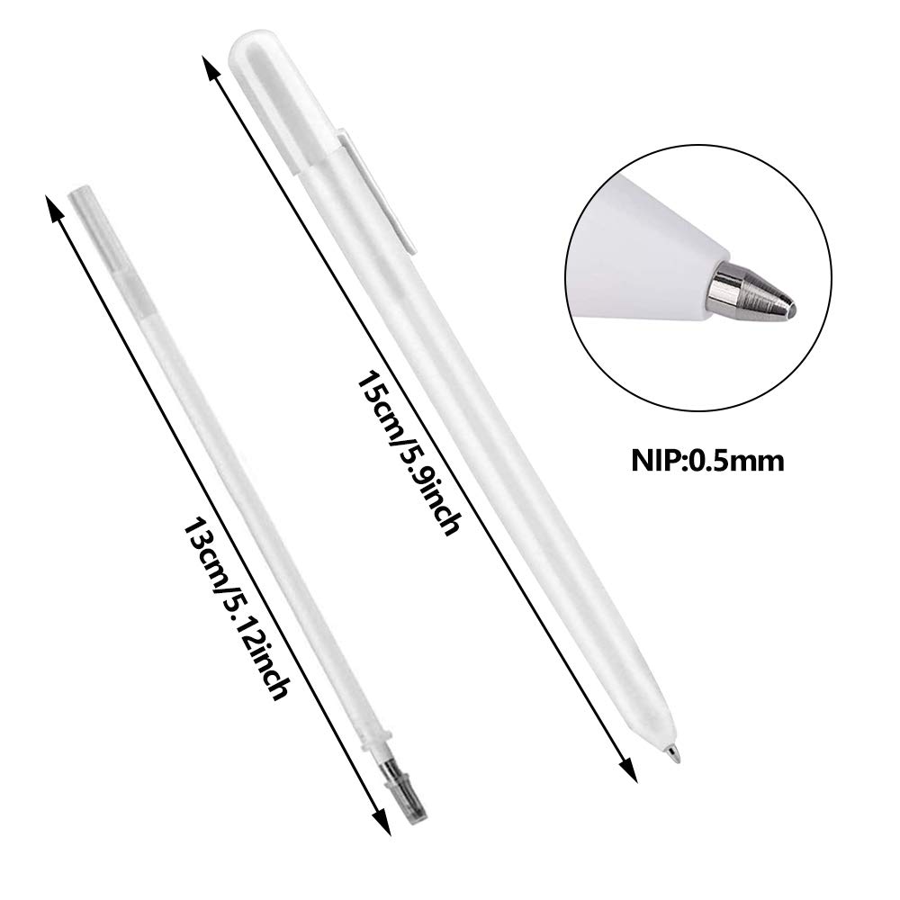 Wit Goud Zilver Gel Pennen 1.0mm Balpen Highlighter voor Art Tekening Schetsen Schrijven - 3 kleuren